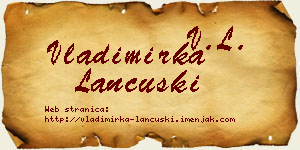 Vladimirka Lančuški vizit kartica